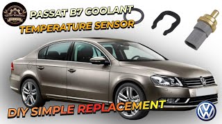 VW Passat B7 Coolant Temperature Sensor Replacement DIY