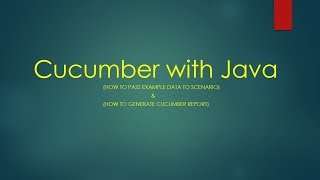 Cucumber and Scenario Outline | Cucumber Report Generation | LearnJava
