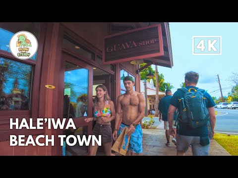 [4K] Haleiwa Beach Town Hawaii | Walking Tour