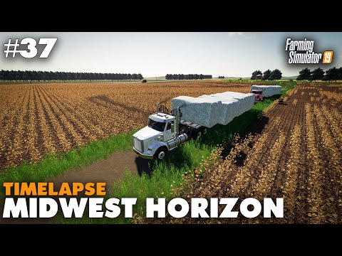 Midwest Horizon Timelapse #37 Selling Milk, Eggs & cotton, farming Simulator 19