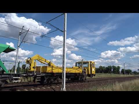 Drezyna WM15A i 2 pełne szutrówki ZRK DOM Poznań. Łowicz 21.07.2023.