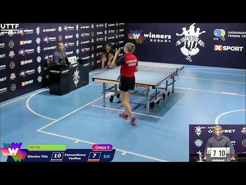 KHodko Yliia : Kanunnikova Vasilisa. League of Best Table Tennis 5 09:30 04.10.2020