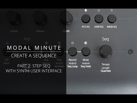 Modal Minute #10 – ARGON8/COBALT8: Creating a Sequence in Step Mode on the Synth itself