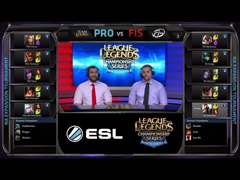Team LoLPro vs Fission eSports | Game 1 NA LCS Expansion Tournament Spring 2015 | PRO vs FIS G1