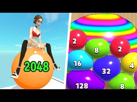 Yoga Ball Run vs Blob Merge 3D - ⭐ Level Up Rolling Max Level Gameplay (Part 1)