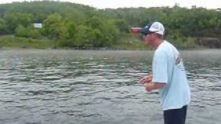 preview picture of video 'Fly Fishing at Bull Shoals Dam on The White River, Arkansas Part 1'