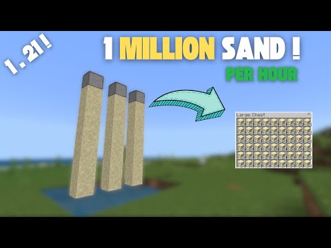 Infinite Sand Farm in Minecraft Bedrock 1.21! (Easy & Efficient)