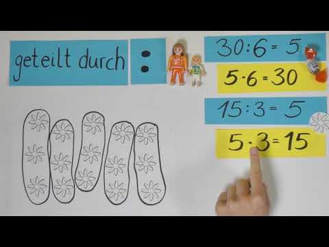 Umkehraufgaben - Geteilt Rechnen - handelnd aufteilen  (Klasse 2)