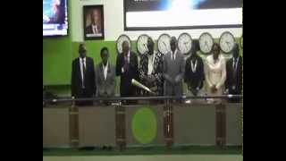 Courteville Business Solutions PLC ringing the closing bell on the Nigerian Stock Exchange 2015