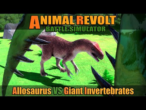 Allosaurus vs Giant Invertebrates - Animal Revolt Battle Simulator