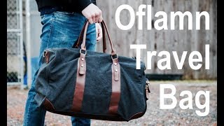 Oflamn Large Duffel Bag Canvas Leather Weekender- The best Travel Bag