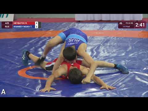 1/2 FS - 44 kg: R. HEYBATOV (AZE) v. T. KHANIEV MUKH (RUS)
