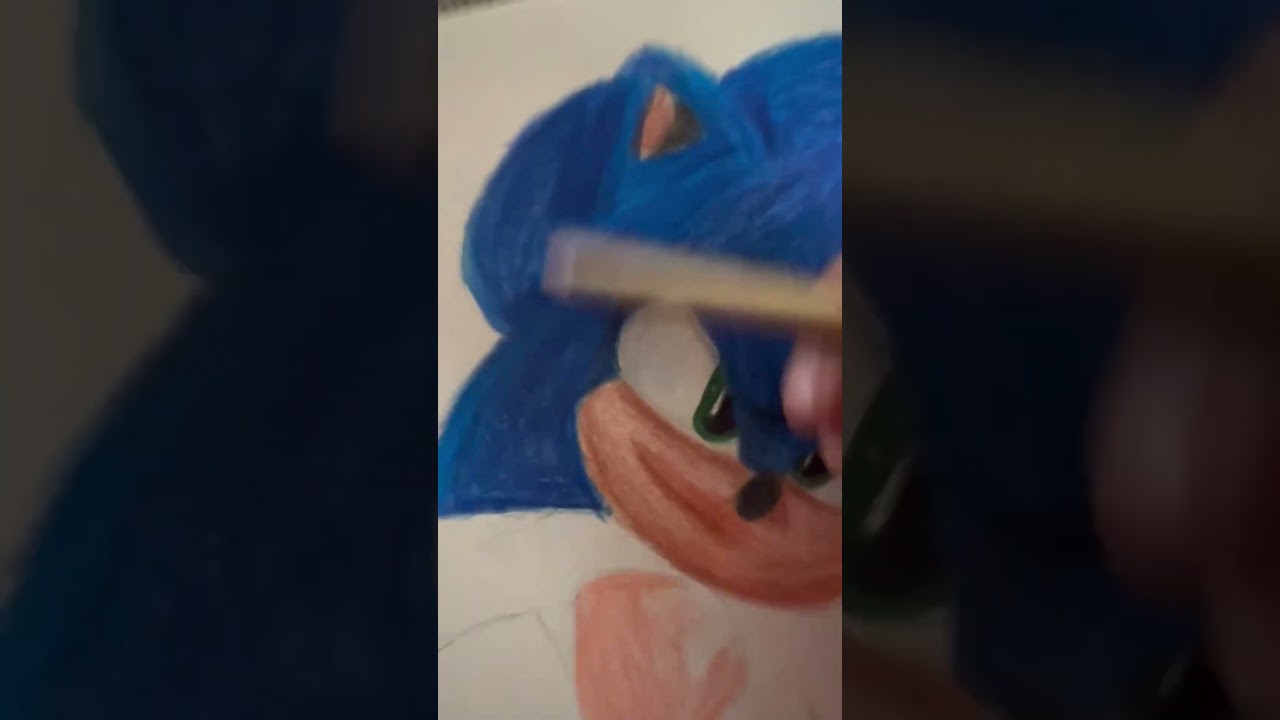 Drawing Sonic #art #coloredpencils
