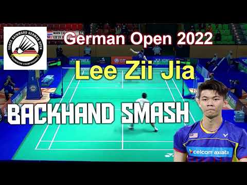 Lee Zii Jia Backhand Smash | Lee Zii Jia vs Mark Caljouw | German Open 2020 |  R32