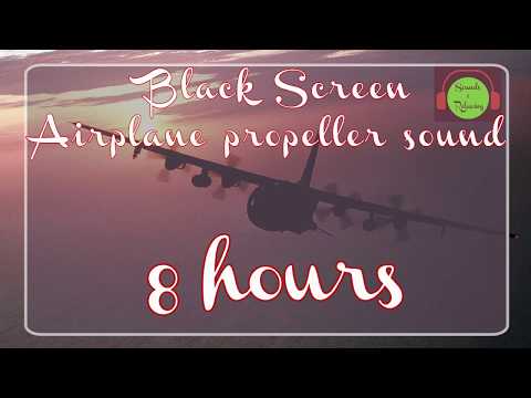 AIRPLANE PROPELLER SOUND EFFECT BLACK SCREEN | BROWN NOISE FOR SLEEPING #airplanesound  #8hours ????✈️????
