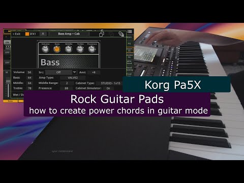 Korg Pa5X tutorial: create Rock Guitar pads in guitar mode