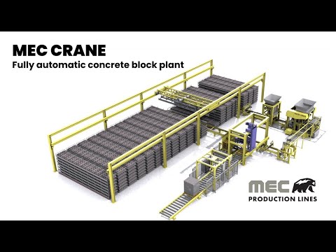 MEC CRANE Concrete Block plant | Automation & Efficiency for Concrete Block Manufacturing | Mecmetal