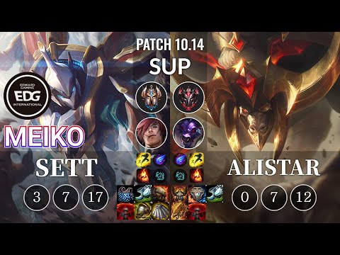EDG Meiko Sett vs Alistar Sup - KR Patch 10.14