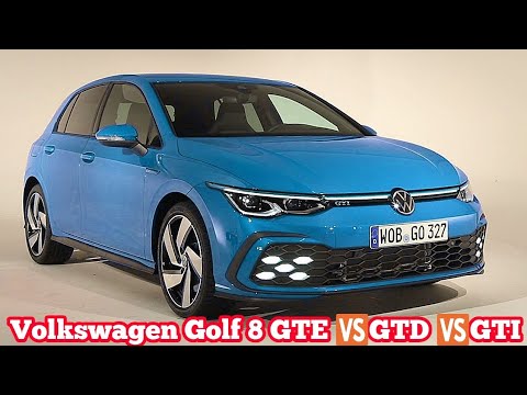 All New 2020 Volkswagen Golf 8 GTE (plug-in hybrid) 🆚 GTD (Turbo Diesel) 🆚GTI (petrol gasoline)
