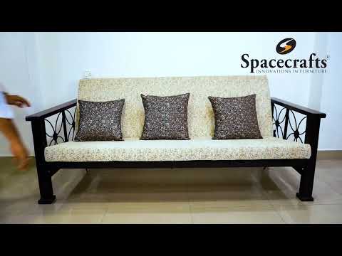 Wooden leg futon sofa set