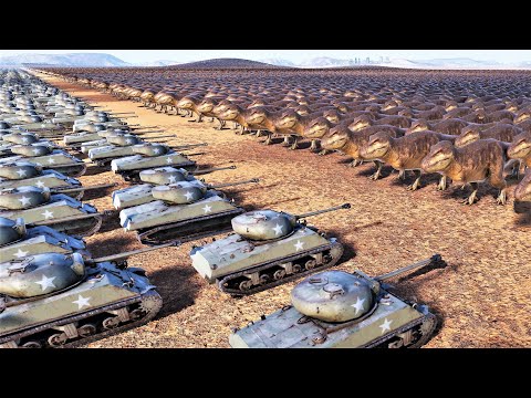 10,000 TANKS vs 200,000 T-REX | Ultimate Epic Battle Simulator 2