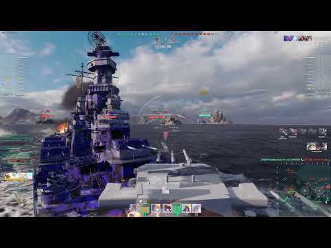 World of Warships: 1 Round of T10 USS Puerto Rico (Me Turn On Anime Music; I Hate This Ship)