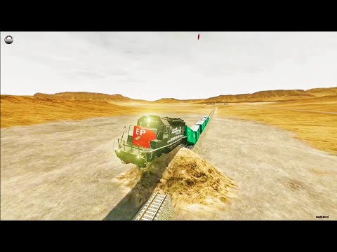 Train vs Giant Bulge – Ultimate BeamNG Crash Test! #3