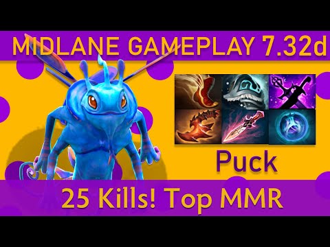 💥25 Kills! Puck Mid Gameplay - Top MMR Dota 2