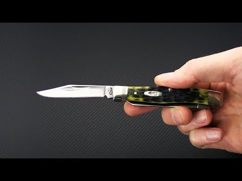 Case Mini Moose Crandall Olive Green Jigged Bone 22542 Knife For Sale