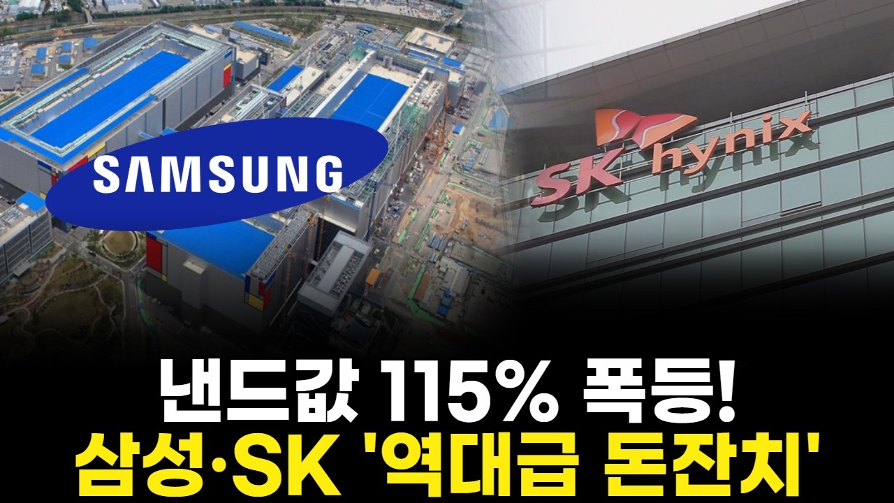 낸드값 115% 폭등! 삼성·SK '역대급 돈잔치'