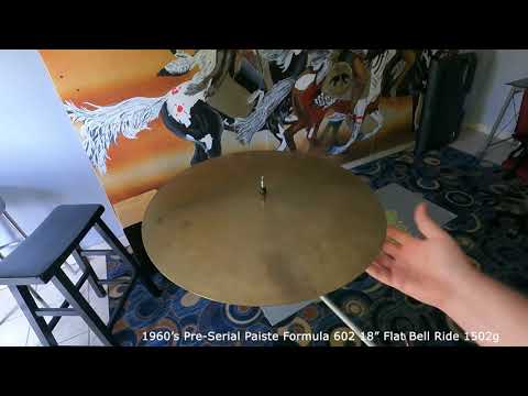 Vintage 1960s Pre-Serial Paiste Formula 601 18" Flat Bell Ride