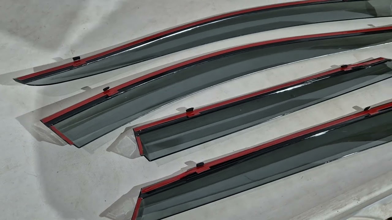 Mazda CX-5 2012-2017 рр. Вітровики з хромованим молдингом Niken Luxury (4 шт) Video 1