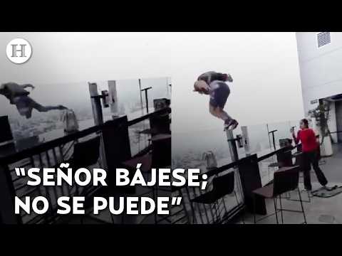 ¡Saltó sin permiso! Clausuran terraza de Hotel Riu tras salto de paracaidista en Guadalajara