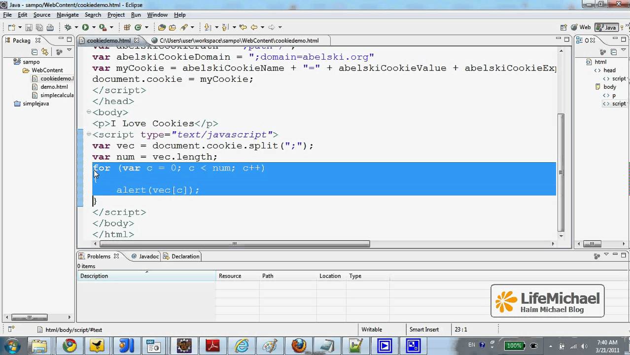 Java Script Cookies Reading