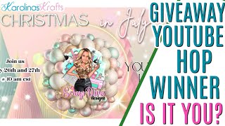 Christmas in July Youtube Hop Winner ANNOUNCEMENT