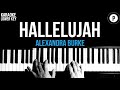 Alexandra Burke - Hallelujah Karaoke SLOWER Acoustic Piano Instrumental Cover Lyrics LOWER KEY