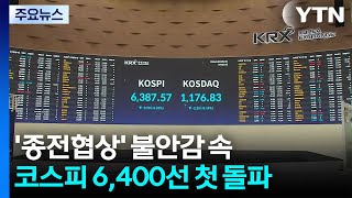 '종전협상' 불안감 속 코스피 6,400선 첫 돌파...환율 11원 오른 1,480원 출발 / YTN