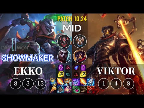 DWG Showmaker Ekko vs Viktor Mid - KR Patch 10.24