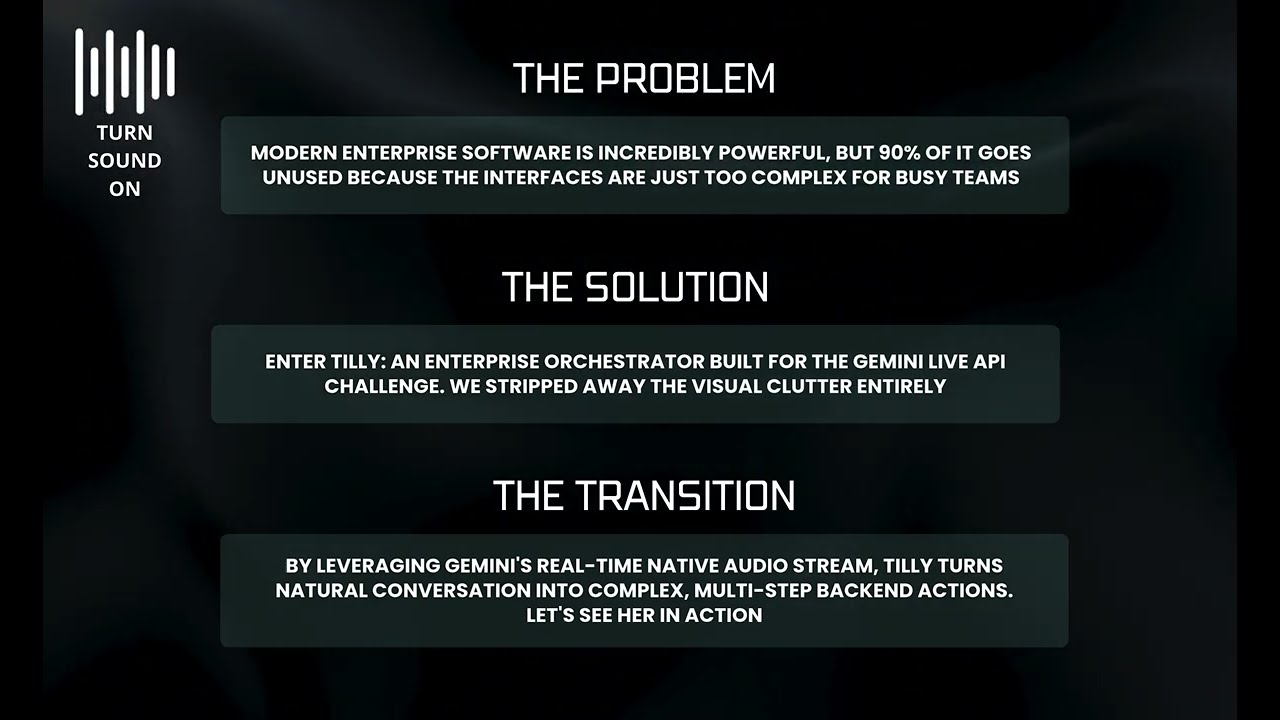 Gemini Live Devpost Hackathon - Meet Tilly