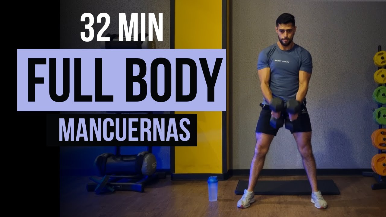 Rutina FULL BODY con mancuernas 🔥 ejercicios con mancuernas para entrenar CUERPO COMPLETO