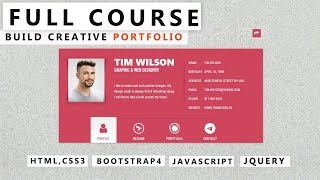 How to Make Creative Portfolio Design using HTML &amp; CSS - Full Course