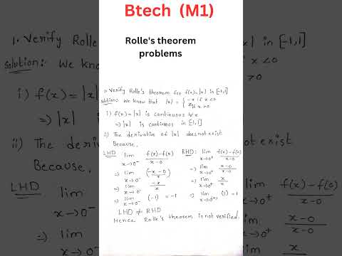 f(x) =|x| in [-1, 1] M1 rolle's theorem.