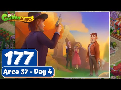 Gardenscapes - Part 177 - Area 37 - Day 4 - Gameplay