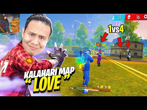 Kalahari Map is Love 😍 1 vs 4 Booyah Challenge with New M1887 Skin 😱 Tonde Gamer - Free Fire Max
