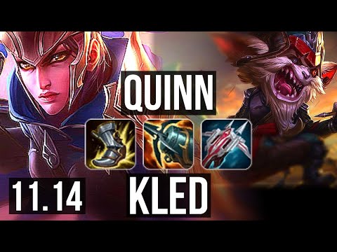 QUINN vs KLED (TOP) | 3.6M mastery, 7 solo kills, 700+ games | EUW Master | v11.14