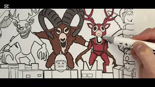 99 Nights in the Forest Now Big Coloring Pages/How to Color New Characters from 99 Nights to Roblox.