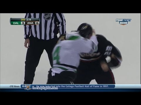 Jamie Benn vs Francois Beauchemin Oct 20, 2013