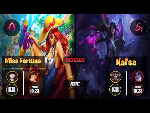Ruler MISS FORTUNE (ADC) [Dark Harvest] VS KAI'SA - Grandmaster KR Patch 10.23