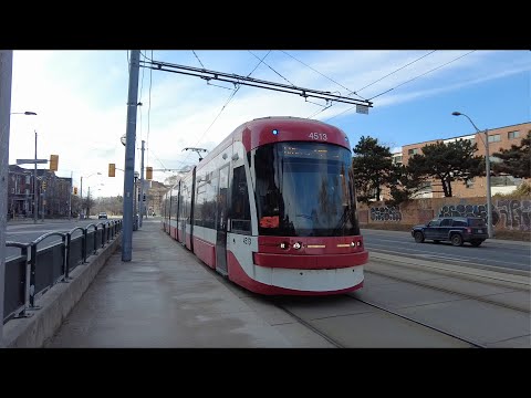 TTC 504B King Streetcar Ride on The Queensway Replacing 501 Queen to King St West (Feb 23rd, 2024)