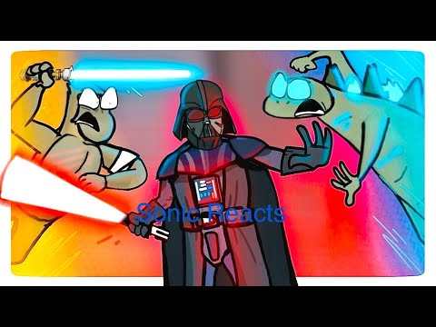 SONIC REACT TO Triangle Vs Monkey Vs Darth Vader - Part 35 #godzilla #kong